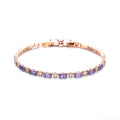 Armband mit violetten Zirkonia-Kristallen