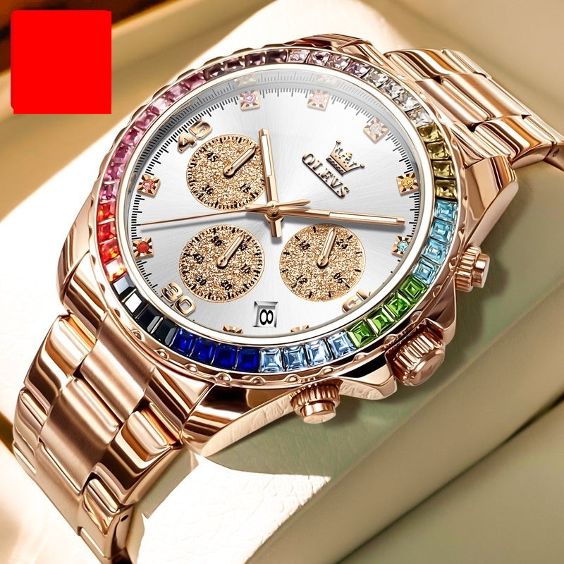 Multifunktionale Drei-Augen-Quarzuhr für Herren – Bild 4 | LuxeStyle
