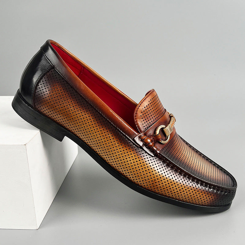Business-Casual Lederschuhe mit Horsebit-Schnalle