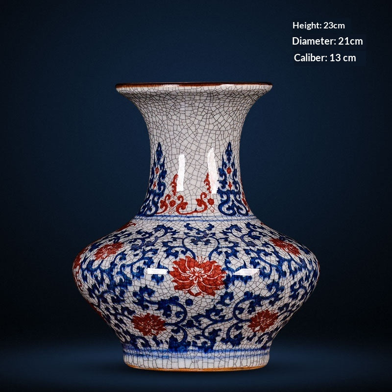 Keramik-Vase «Craquelé» · Antik-Glasur