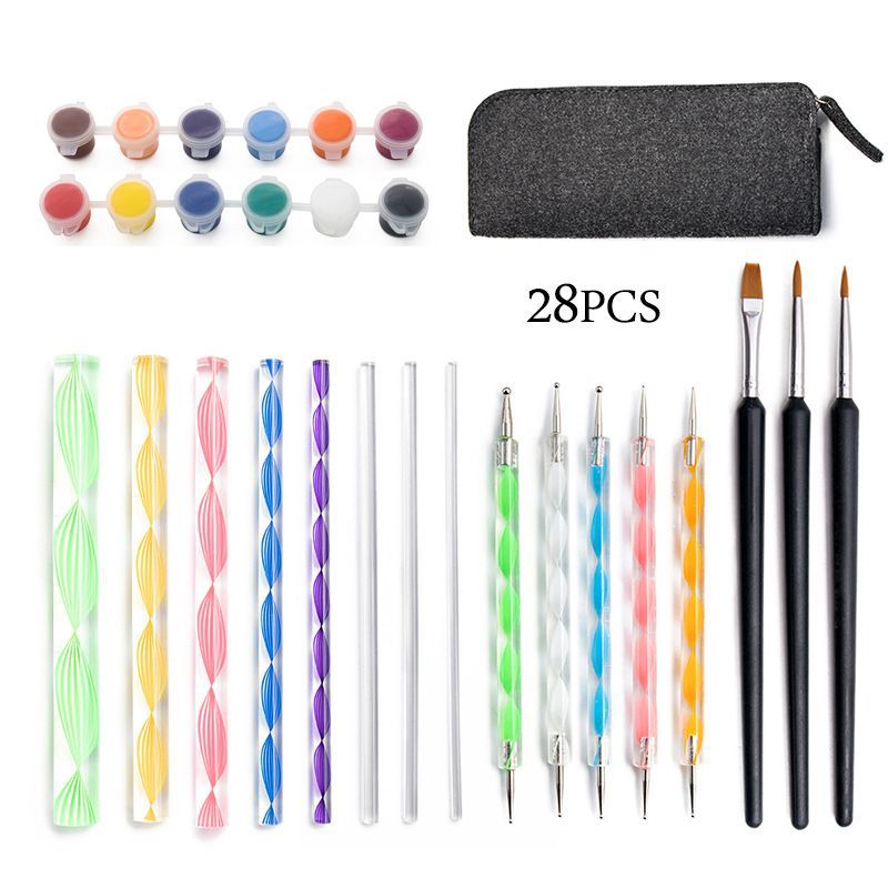 28-teiliges Set: Dotting Pens & Töpferwerkzeuge