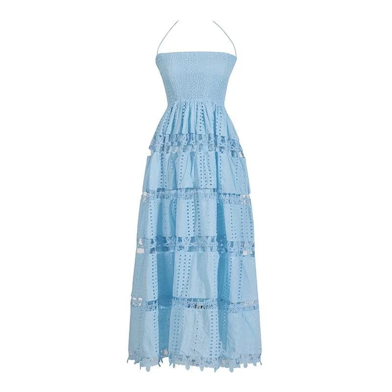 Resort-Style Bandeau Maxi-Kleid