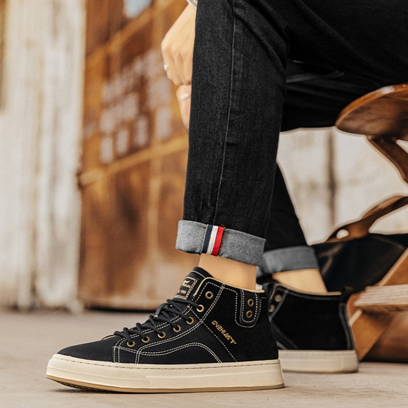 Mid-Top Board-Schuhe aus weichem Leder – Bild 6 | LuxeStyle