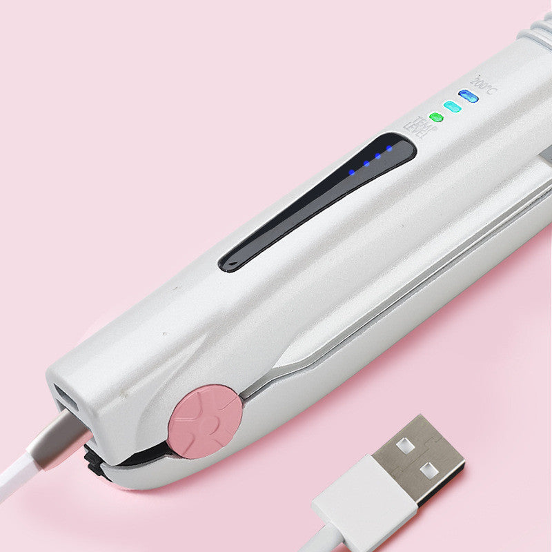 Kabelloser 2-in-1 Lockenstab & Glätteisen – Bild 2 | LuxeStyle
