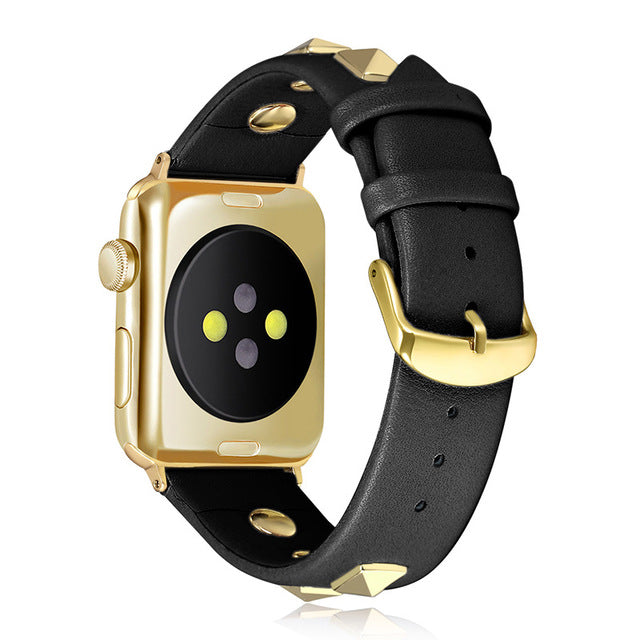 Lederarmband mit Nieten für Watch – Bild 13 | LuxeStyle