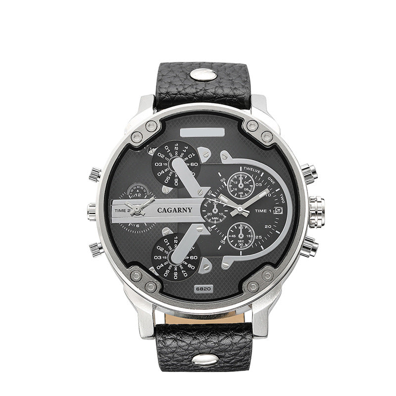 Herren Quarz-Uhr mit Lederarmband – Bild 2 | LuxeStyle