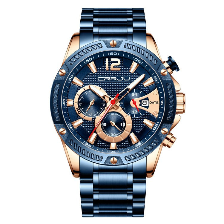 Herren-Sportuhr mit Edelstahlband – Bild 3 | LuxeStyle