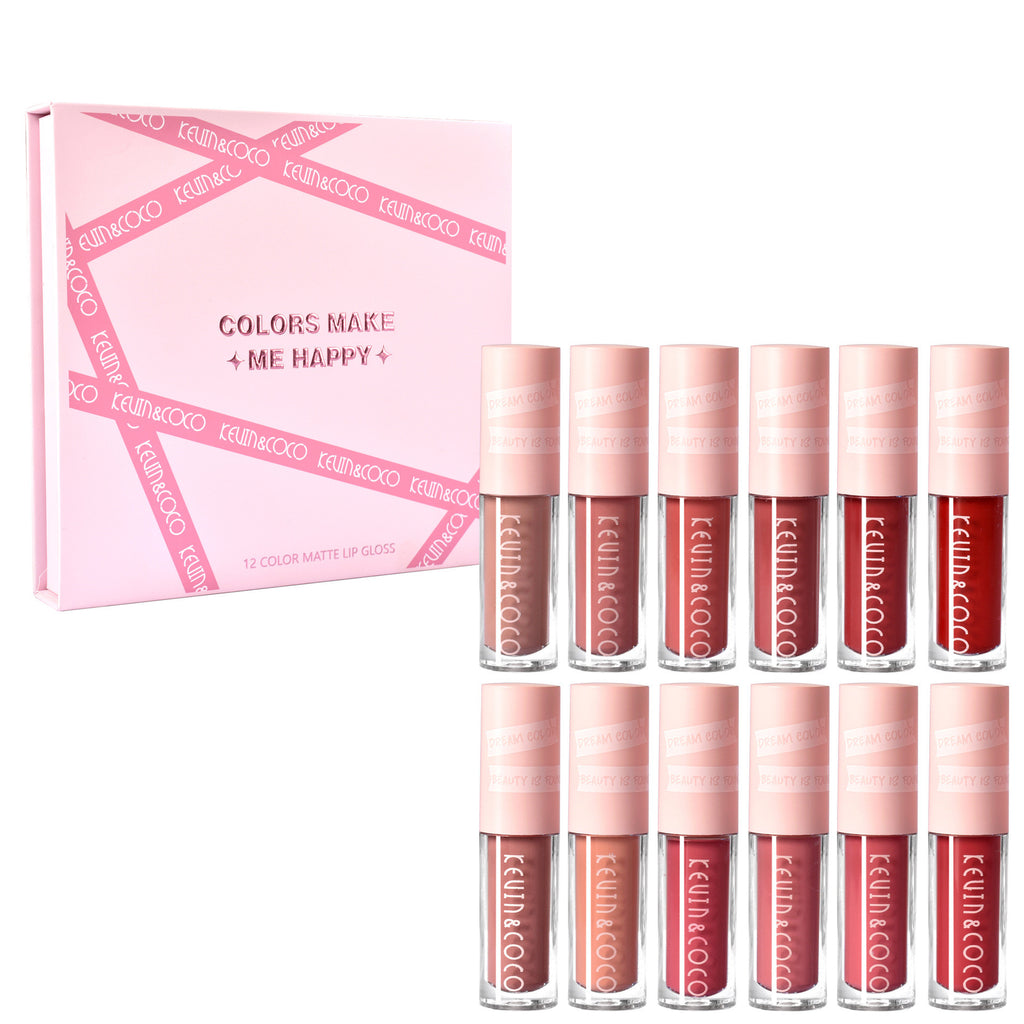 12 Farben Antihaft Lippenstift Set | LuxeStyle