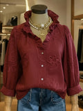 Bluse mit Lochstickerei – Bild 11 | LuxeStyle