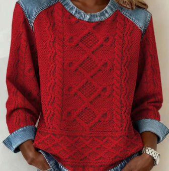 Damen-Top mit 3D-Druckmuster