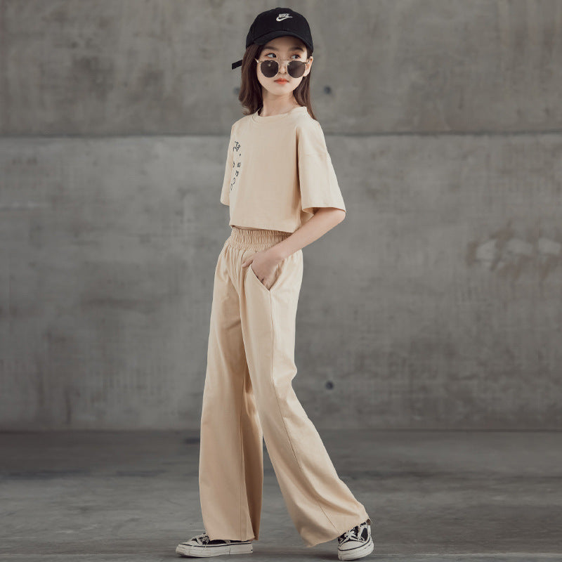 Kurzarm-Shirt & weite Hose Set für Kinder