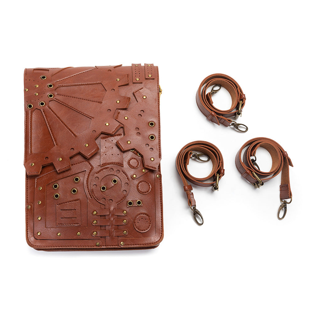 Vintage Gothic Steampunk Gear Umhängetasche