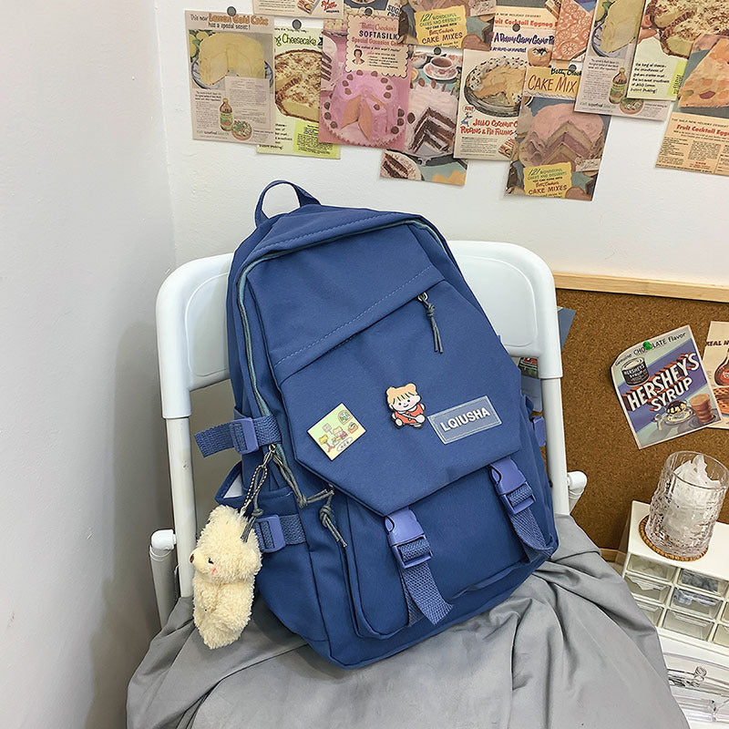Grosser Nylon-Rucksack für Schule – Bild 8 | LuxeStyle