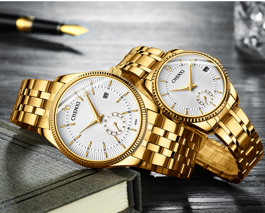 Paar-Quarzuhr mit Edelstahlband – Bild 8 | LuxeStyle