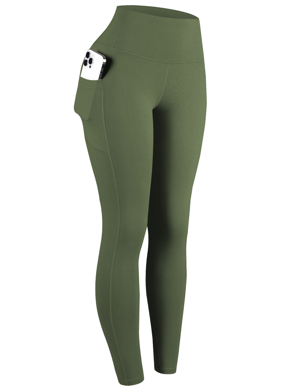 Lange Yoga- und Laufhose mit Seitenfächern