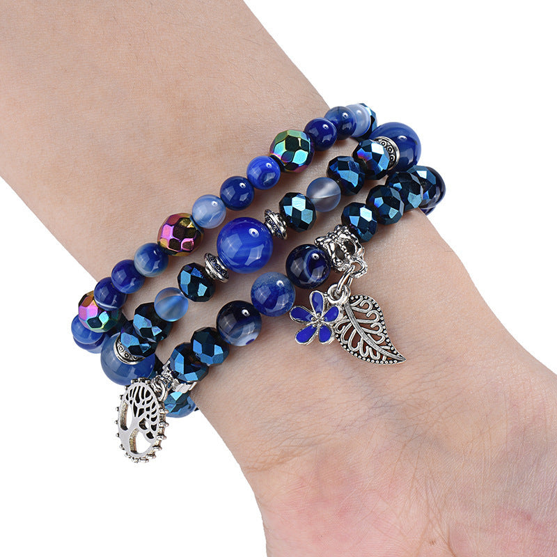 Uhr mit Schmuckarmband aus blauem Kristall – Bild 5 | LuxeStyle