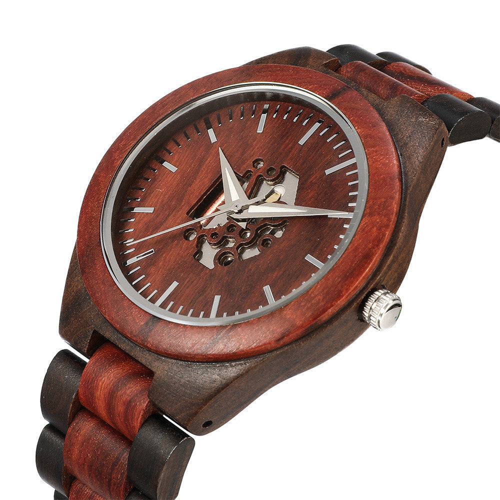 Skelett-Uhr aus Holz für Männer – Bild 4 | LuxeStyle