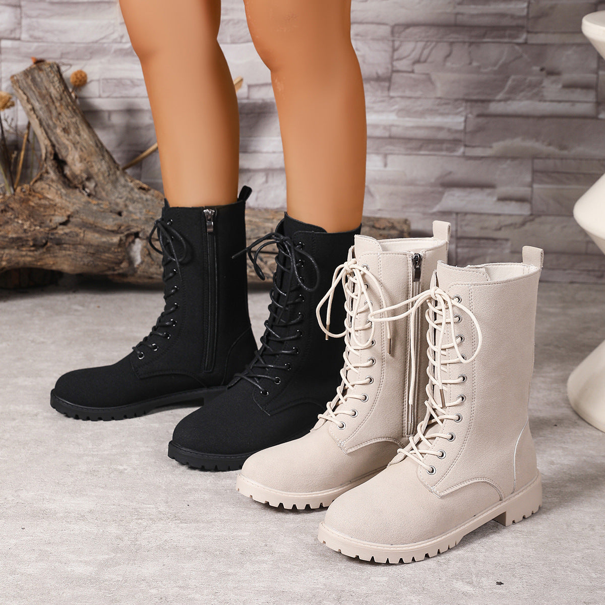 Martin Boots mit Rundspitze und Blockabsatz