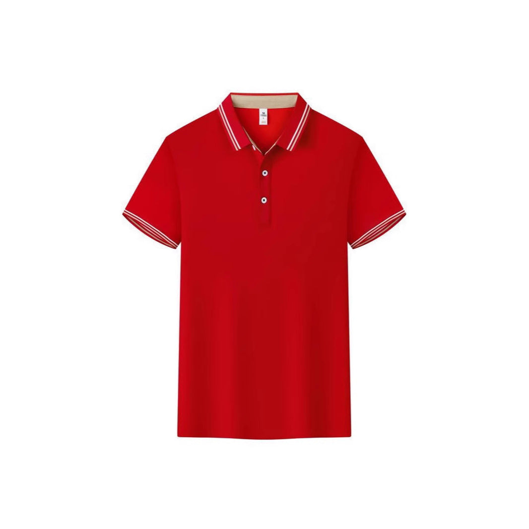 Polo-Shirt aus Baumwollmischung mit Kragen | LuxeStyle