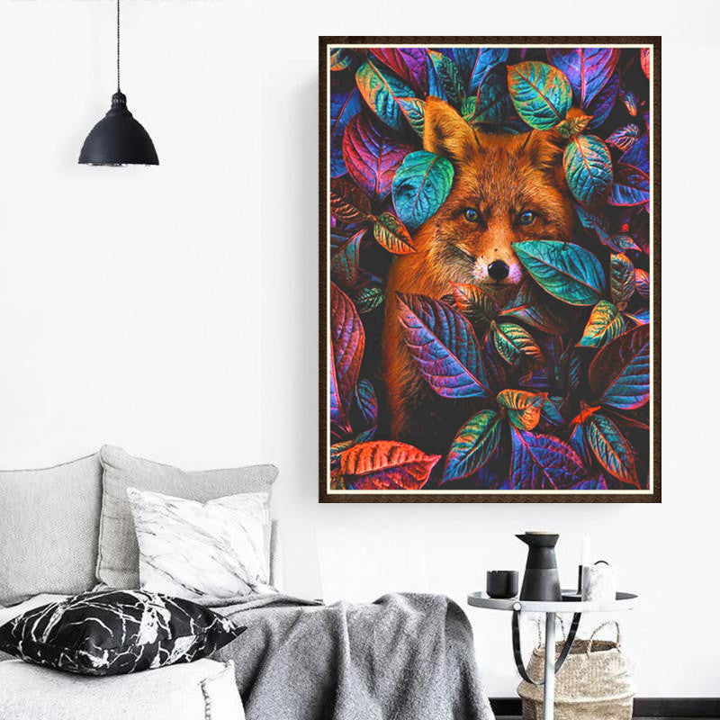 Diamond Painting Set Fuchs mit Blattmotiv – Bild 8 | LuxeStyle