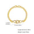 Zirkon-Armreif mit Mikro-Pavé und ovalem Ring – Bild 5 | LuxeStyle