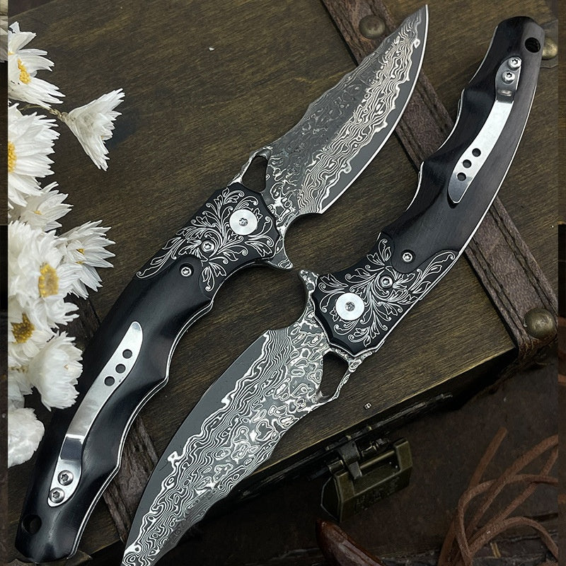 Damast-Outdoor-Faltmesser – Ansicht 5