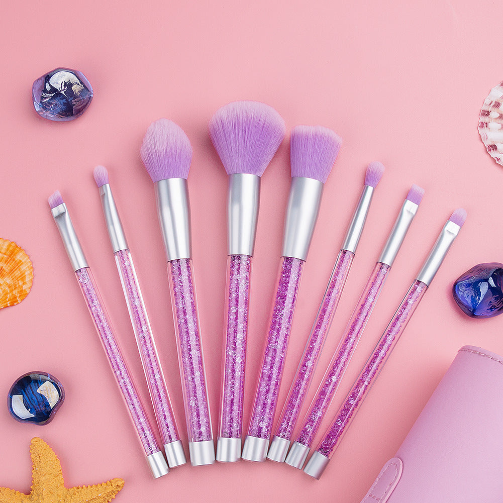 8-teiliges Make-up Pinselset «Crystal»