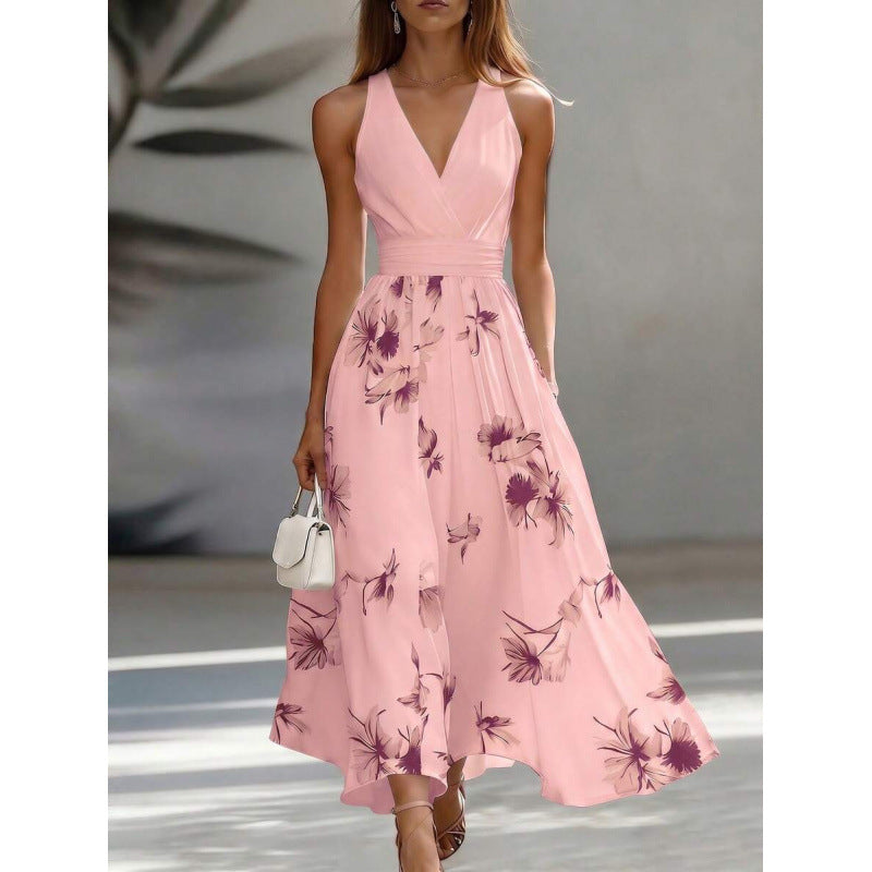 Ärmelloses Retro-Ferienkleid im French-Style