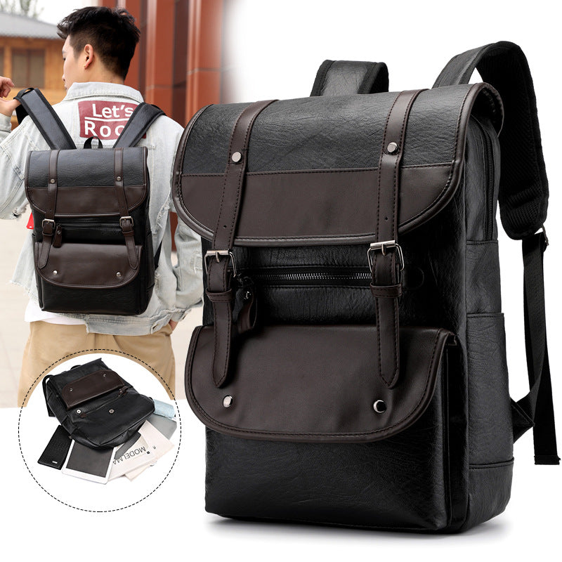 Retro Business-Reiserucksack, schwarz | LuxeStyle