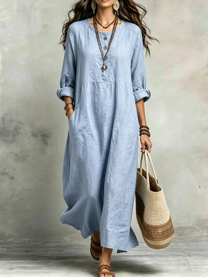 Casual-Langarm-Kleid – Bild 8 | LuxeStyle