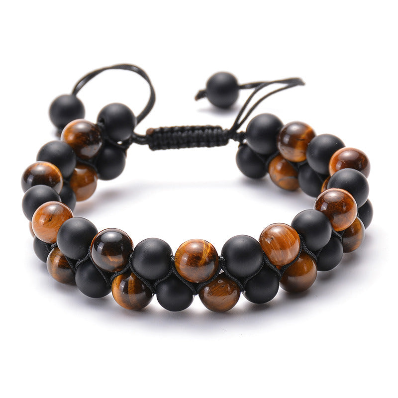 Tiger Eye Partnerarmbänder aus mattem Achat