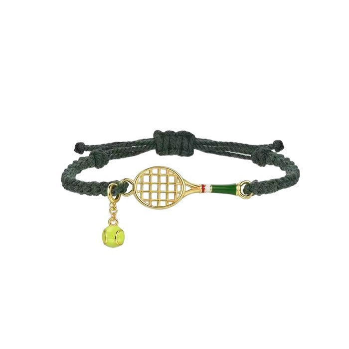 Goldfarbenes, hohles Tennisracket-Armband – Bild 2 | LuxeStyle