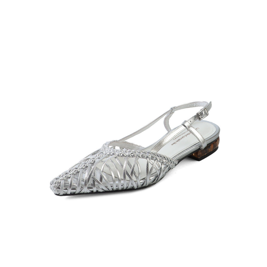 Retro-Sandalen mit Stiletto-Absatz