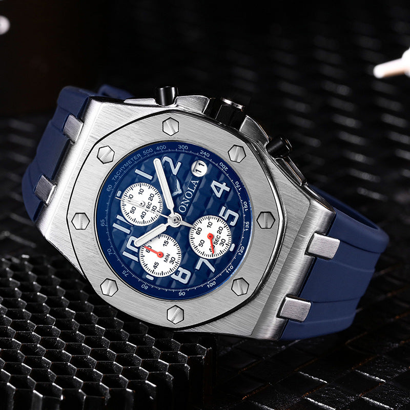 Quarzuhr mit Silikonarmband, wasserdicht | LuxeStyle