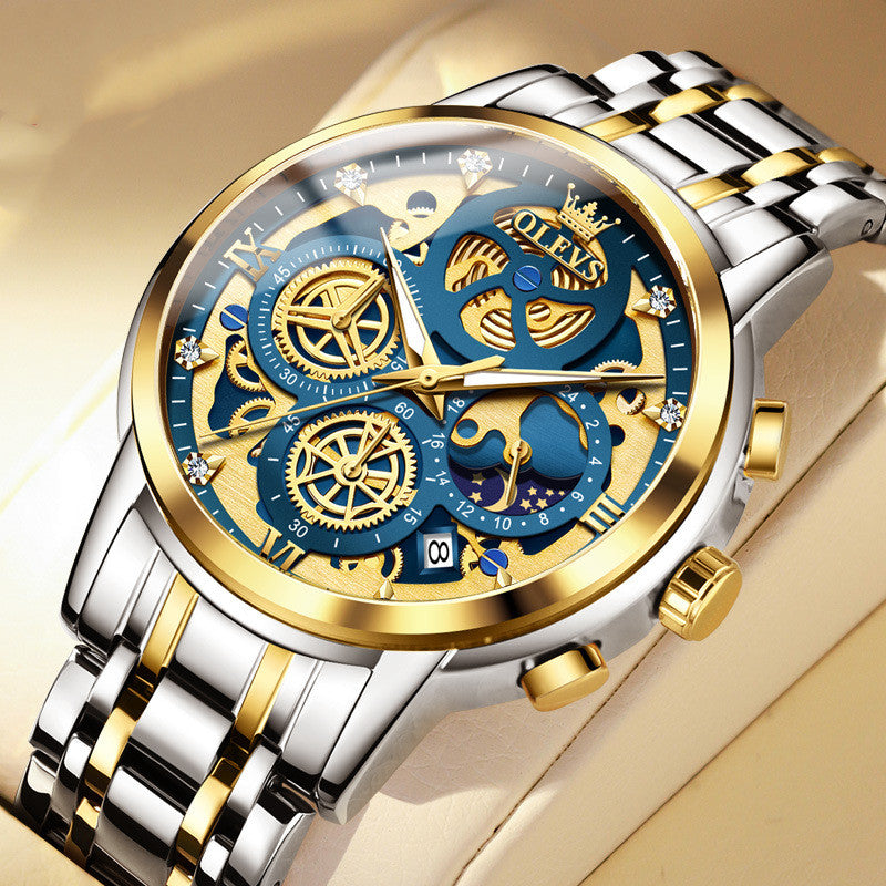 Herren Quarzuhr mit Chronograph – Bild 3 | LuxeStyle
