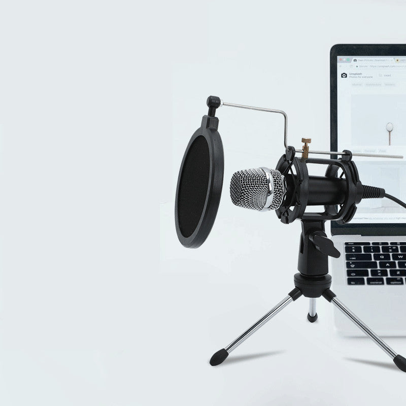Mini-Mikrofon für Live-Streams mit Ständer