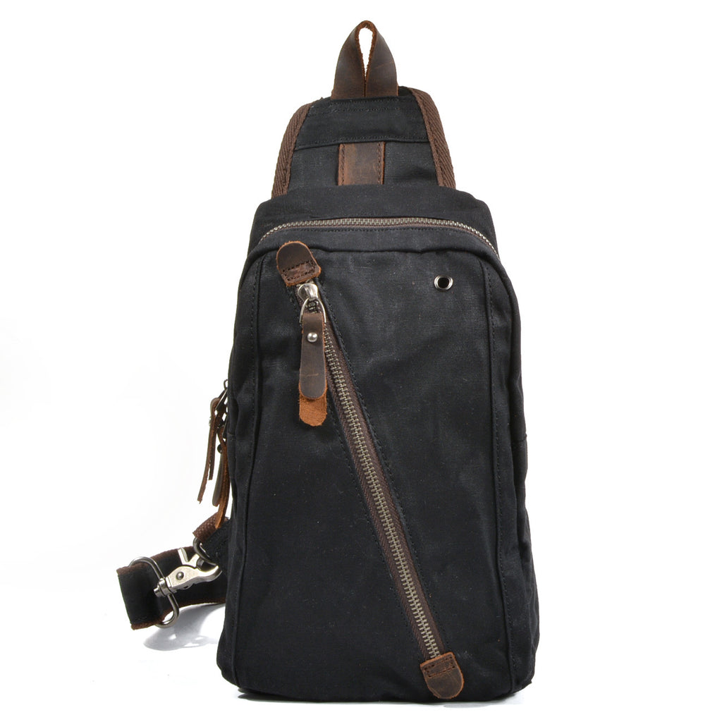 Multifunktionale Mini-Brusttasche aus Canvas – Bild 4 | LuxeStyle