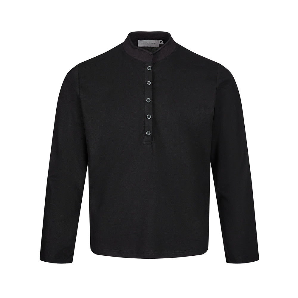 Langärmliges Baumwollmisch-Shirt für Herren | LuxeStyle