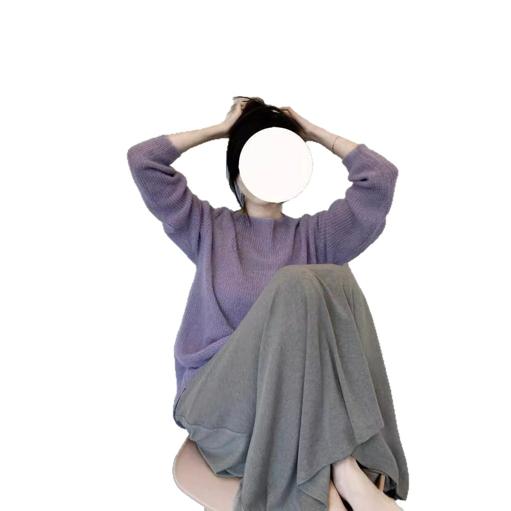 Lockerer Strickpullover im Lazy Style