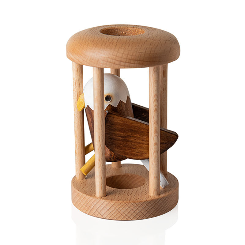 Vogel im Käfig Holz-Puzzle | LuxeStyle