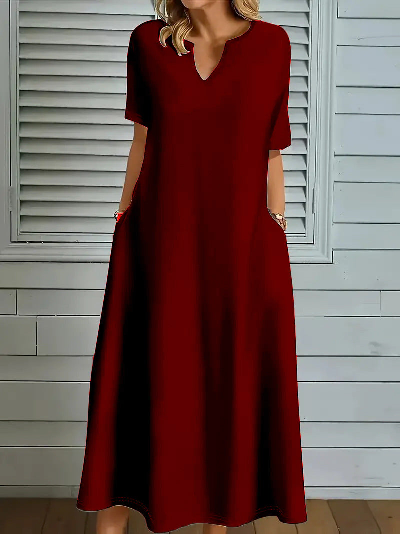 Damen Sommerkleid mit V-Ausschnitt – Bild 8 | LuxeStyle