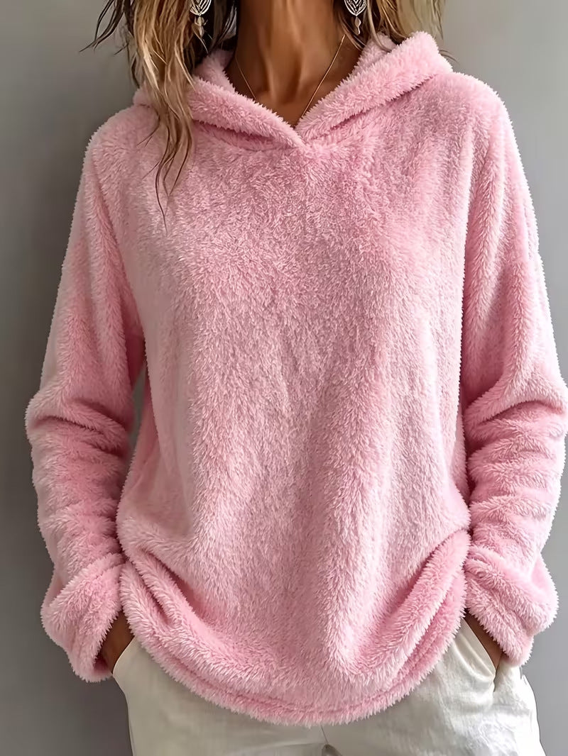 Kapuzenpullover aus Fleece für Damen