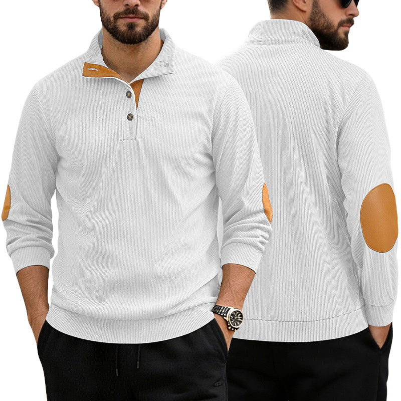 Herren Cord Pullover Langarm Sweatshirt – Bild 7 | LuxeStyle