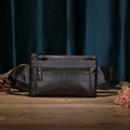 Herren Outdoor-Taille-Tasche aus erstklassigem Rindsleder, wasserdicht