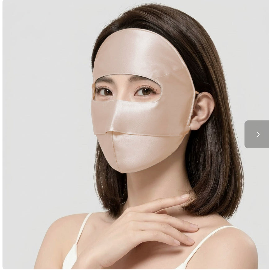 Seiden-Gesichtsmaske mit UV-Schutz