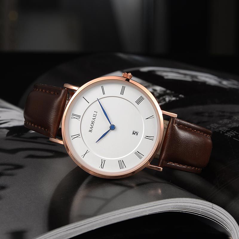 Herren Business-Uhr mit römischem Zifferblatt – Bild 4 | LuxeStyle