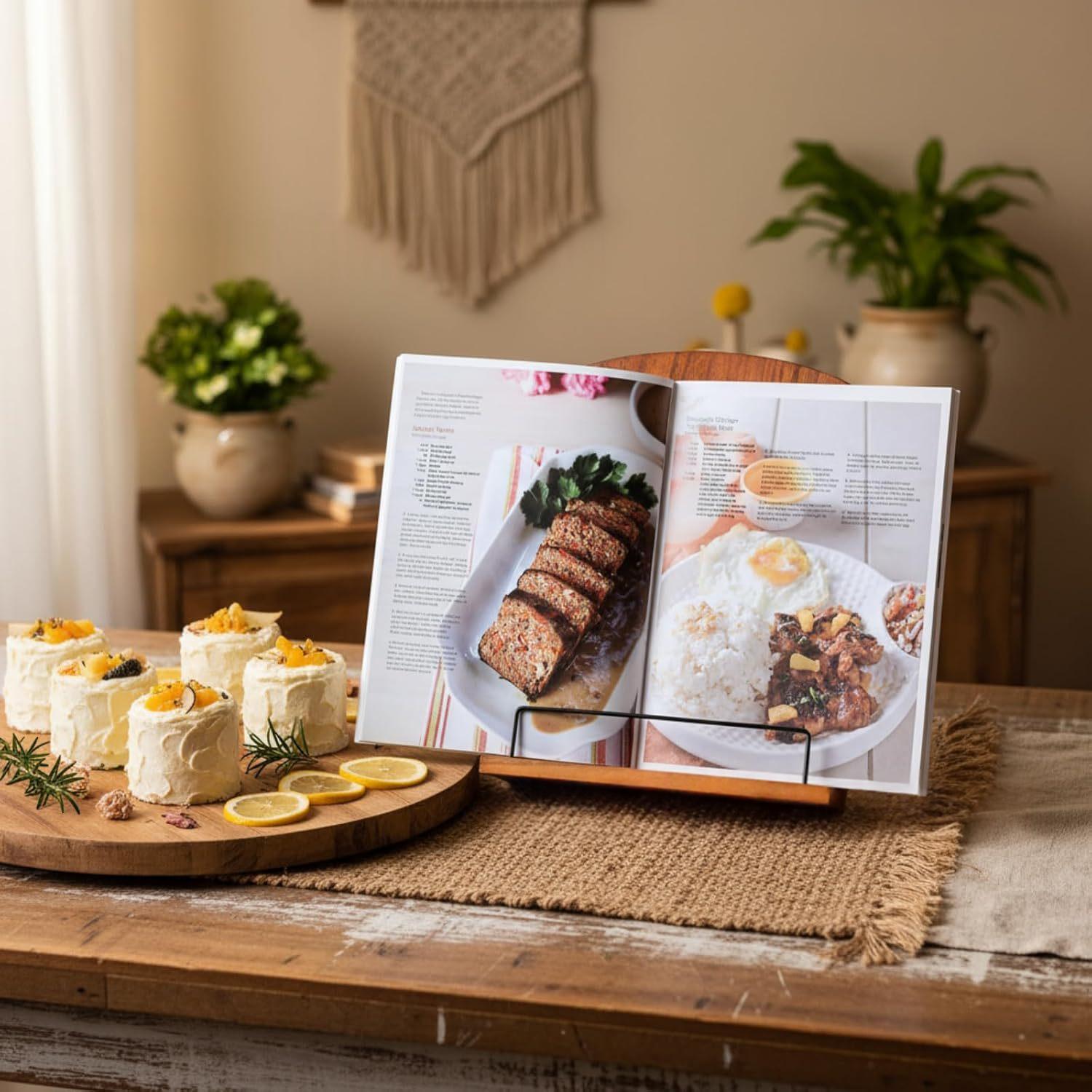 Rezeptständer aus Massivholz zum Aufhängen