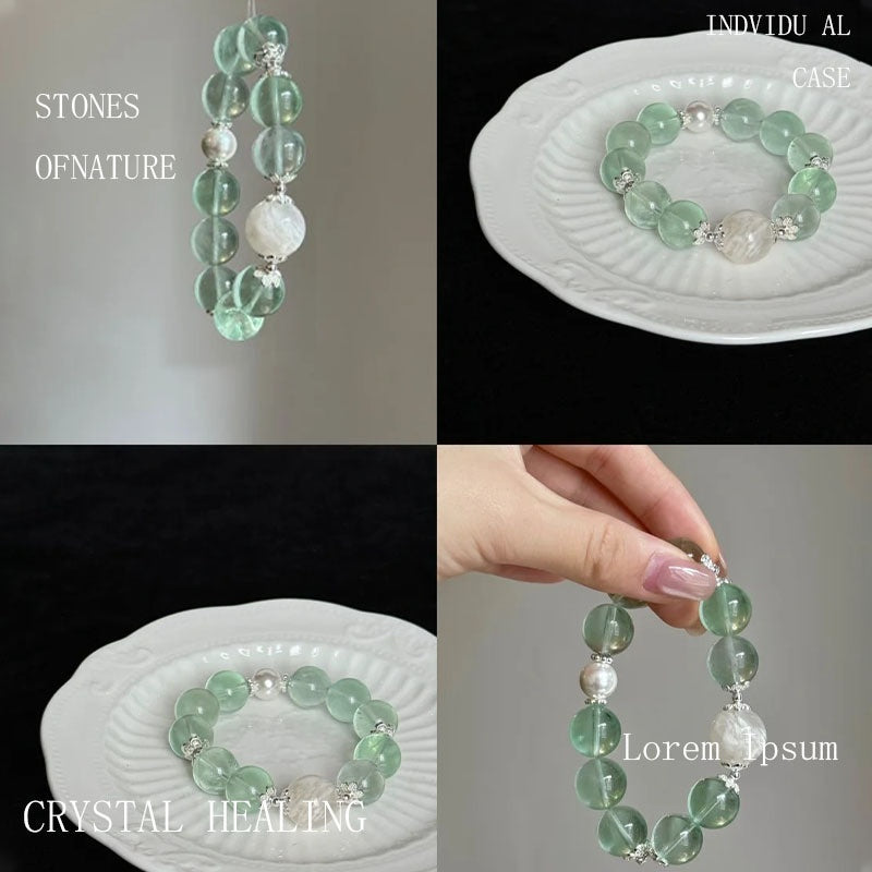 Armband Grüner Fluorit & Bergkristall – Bild 3 | LuxeStyle