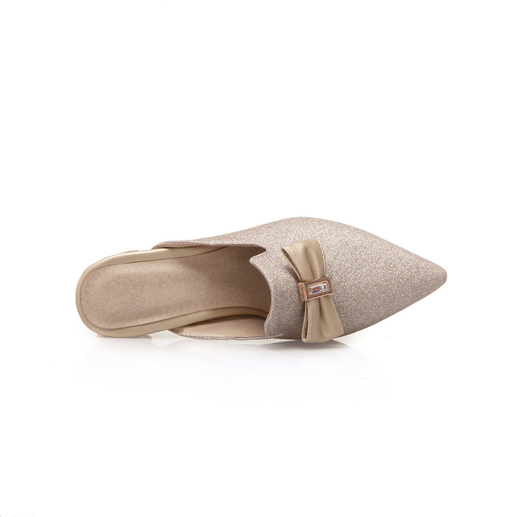 Bows & Pointed Toe Slippers mit Strass – Bild 2 | LuxeStyle