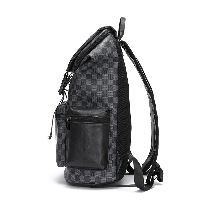Koreanischer Karierter Rucksack mit Grossem Fassungsvermögen – Bild 4 | LuxeStyle